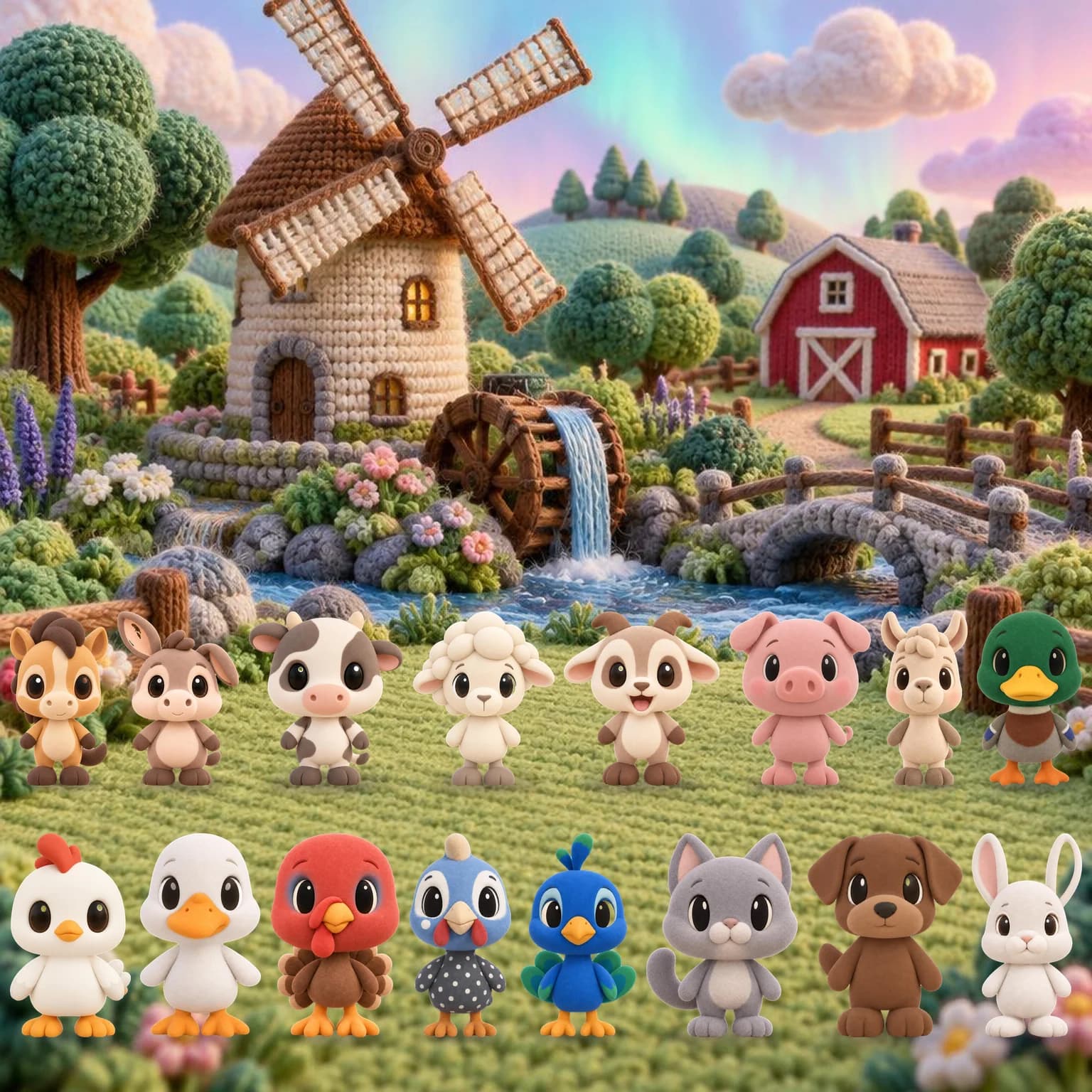 Foto grupal de Amigos de la Granja · Personajes