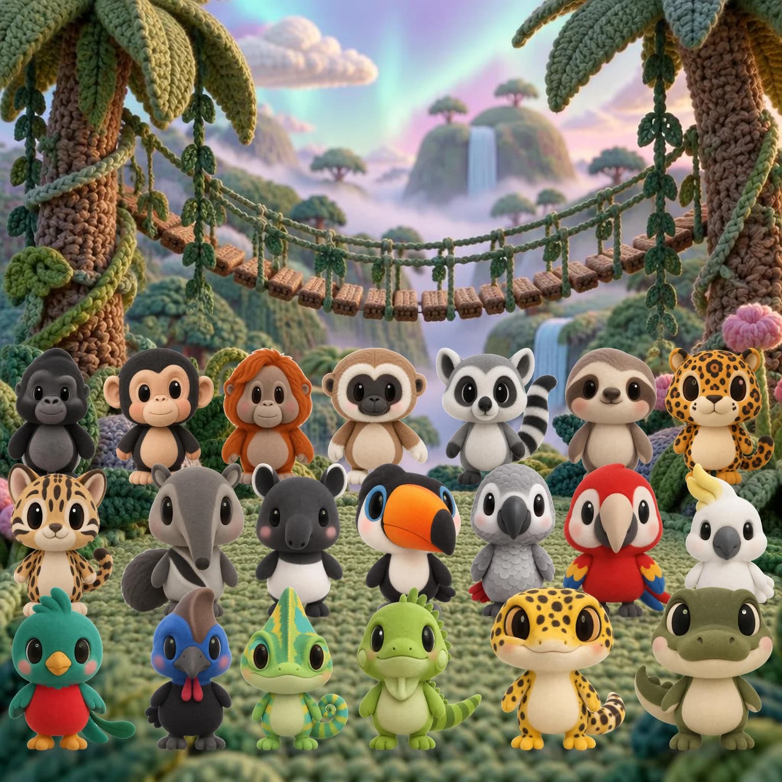 Foto grupal de Amigos de la Jungla · Personajes