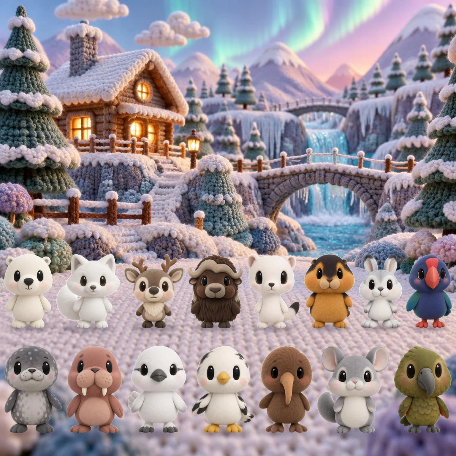 Foto grupal de Amigos de la Nieve · Personajes
