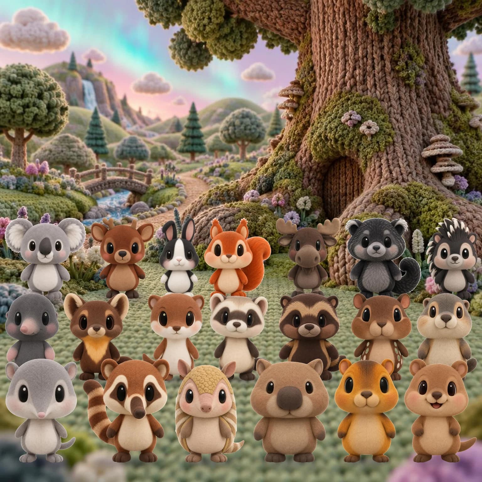 Foto grupal de Amigos del Bosque · Personajes