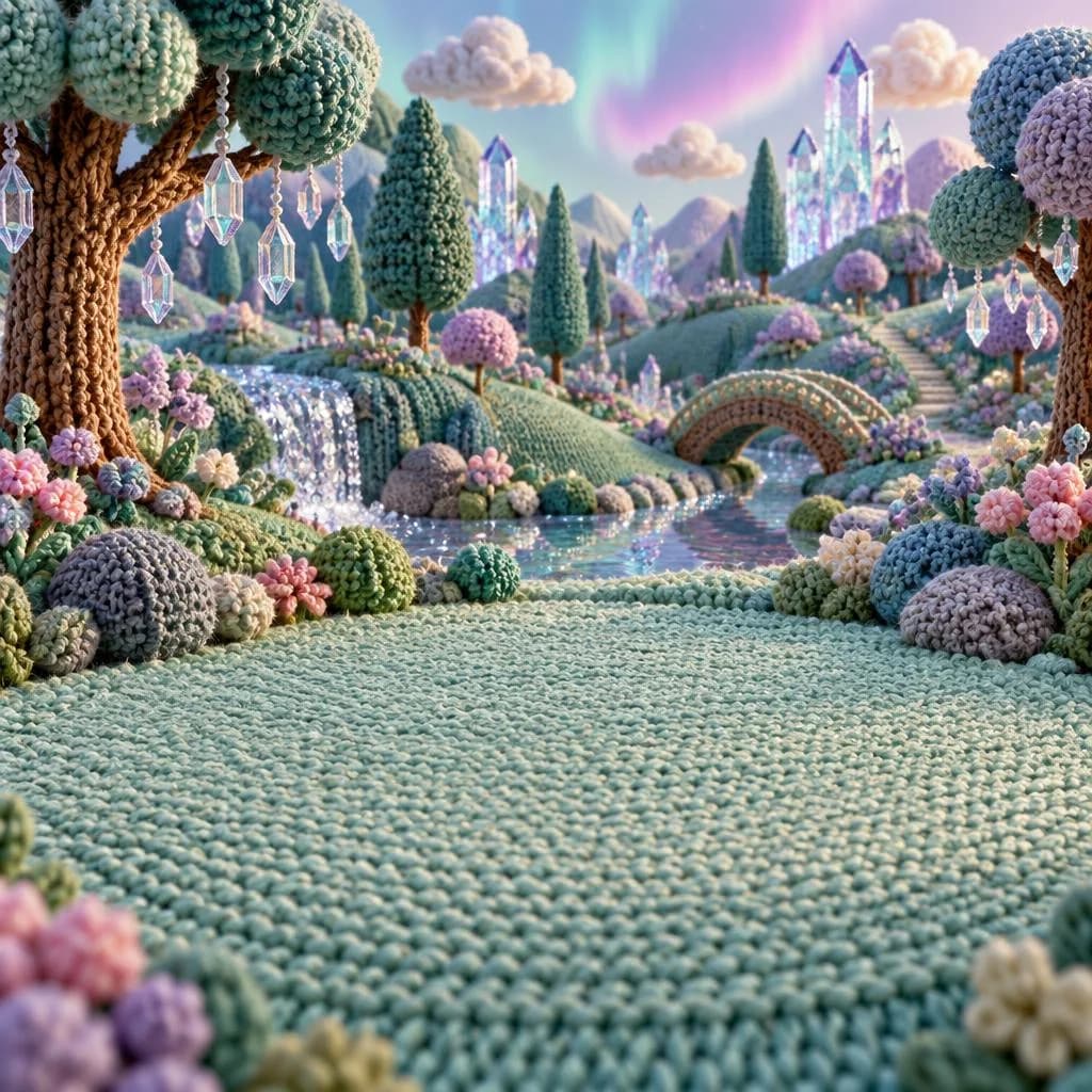 Bosque de Cristal, tejido a crochet