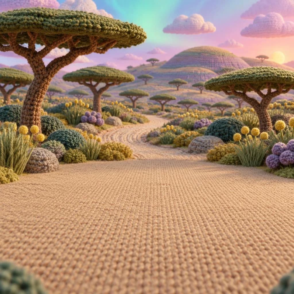 Camino de las Acacias, tejido a crochet
