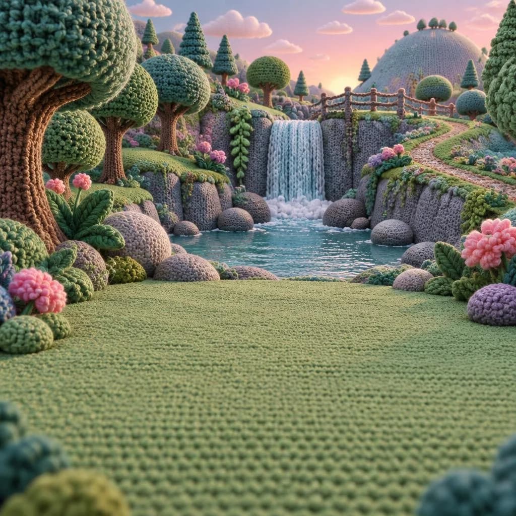 Cascada Tibia, tejido a crochet