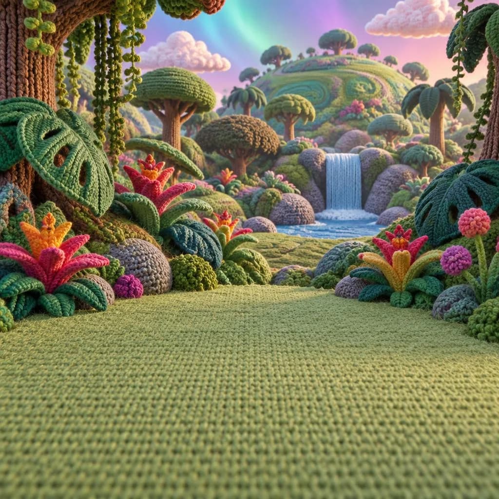 Claro de las Bromelias, tejido a crochet