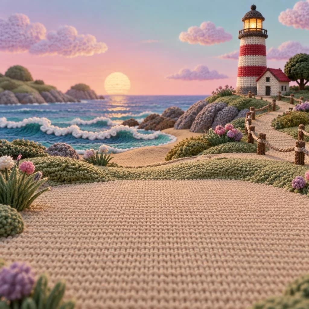 Faro de las Gaviotas, tejido a crochet