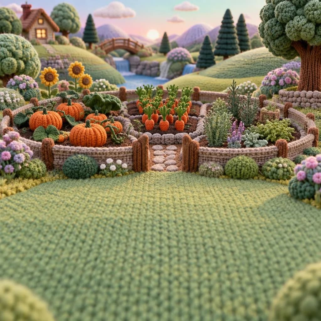 Huerto Redondo, tejido a crochet