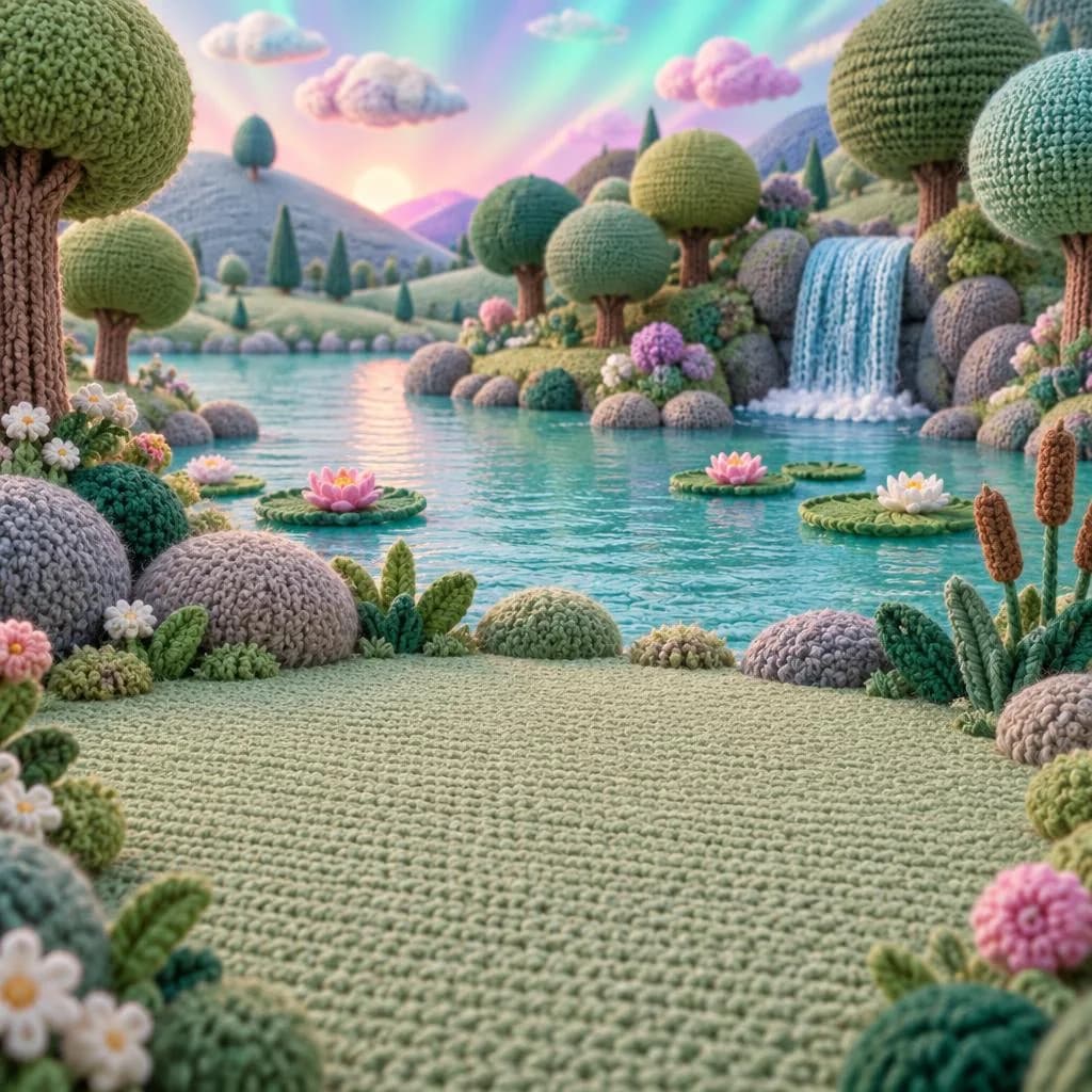Laguna Escondida, tejido a crochet