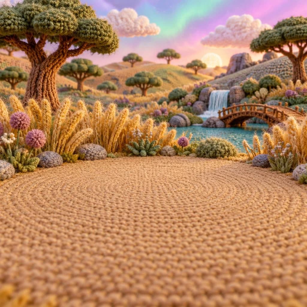 Plaza de las Hierbas Altas, tejido a crochet