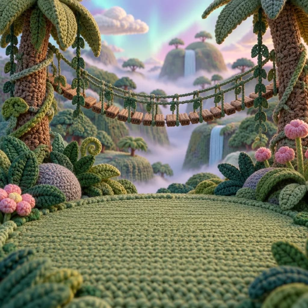 Puente de Lianas, tejido a crochet