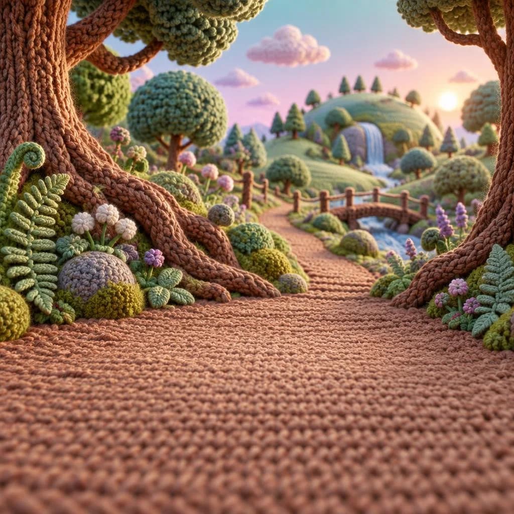 Sendero de las Raíces, tejido a crochet